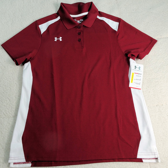 NWT Under Armour Heatgear Loose Polo Shirt Large - Picture 1 of 8